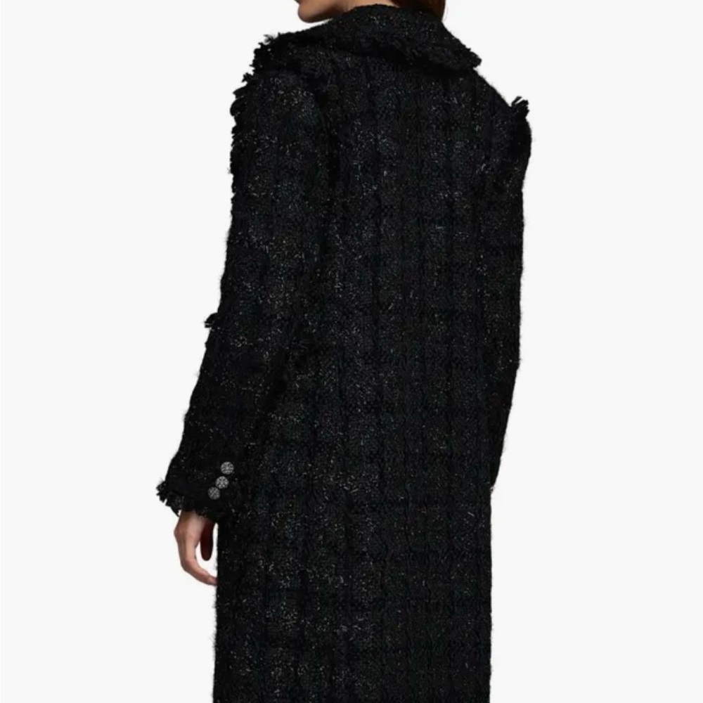 Elegant Black Women's Coat - Picture 8 of 9
